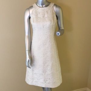 Ann Taylor Metallic Jacquard Holiday Dress